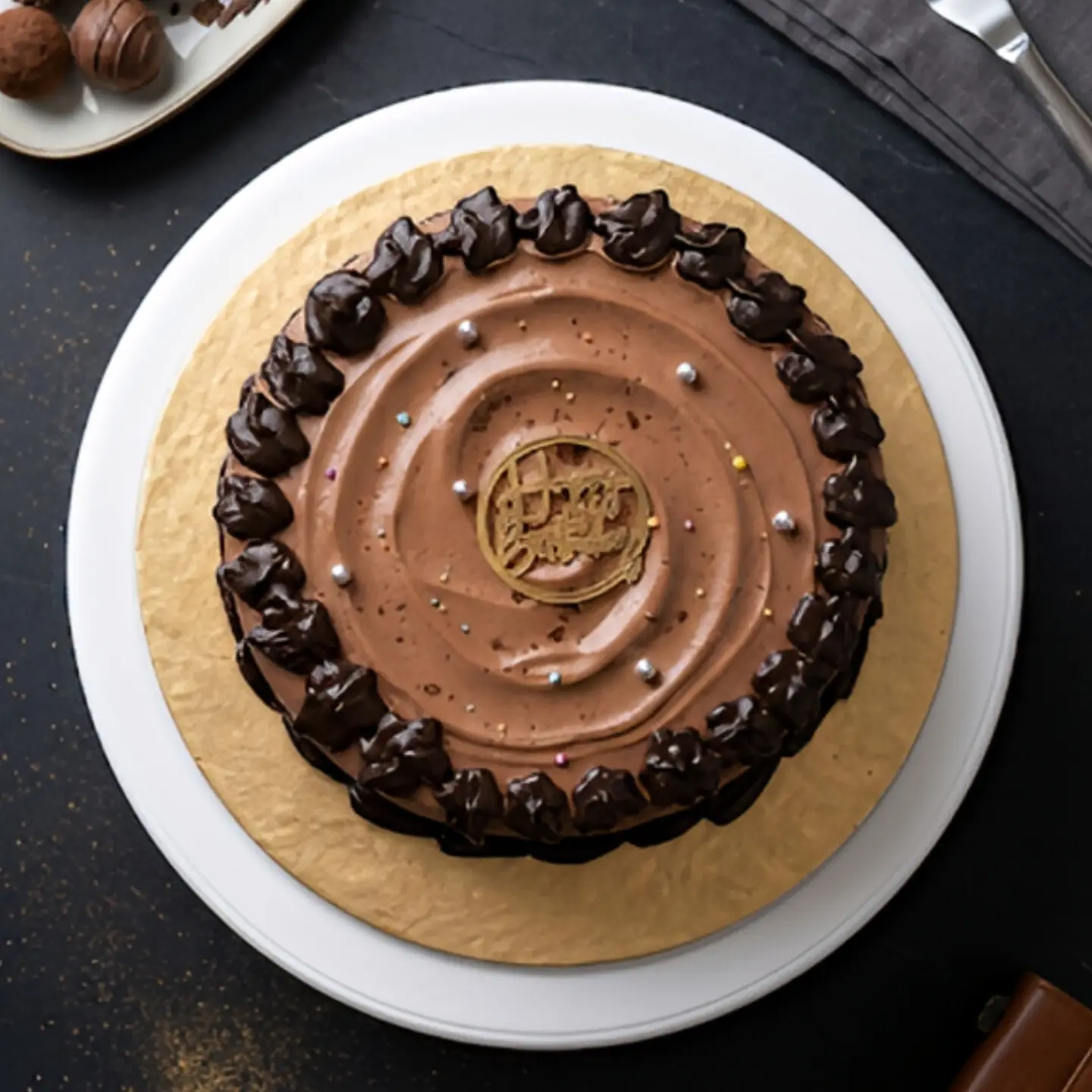 Classic chocolate birthday cake